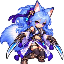 Fae em outra pose de combate