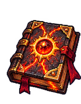 Ícone de Grimório da Obsidiana Ardente do jogo